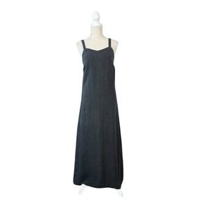Ecolution 100%  Hemp A-line Maxi Dress Womans Small Black Coastal Sustainable
